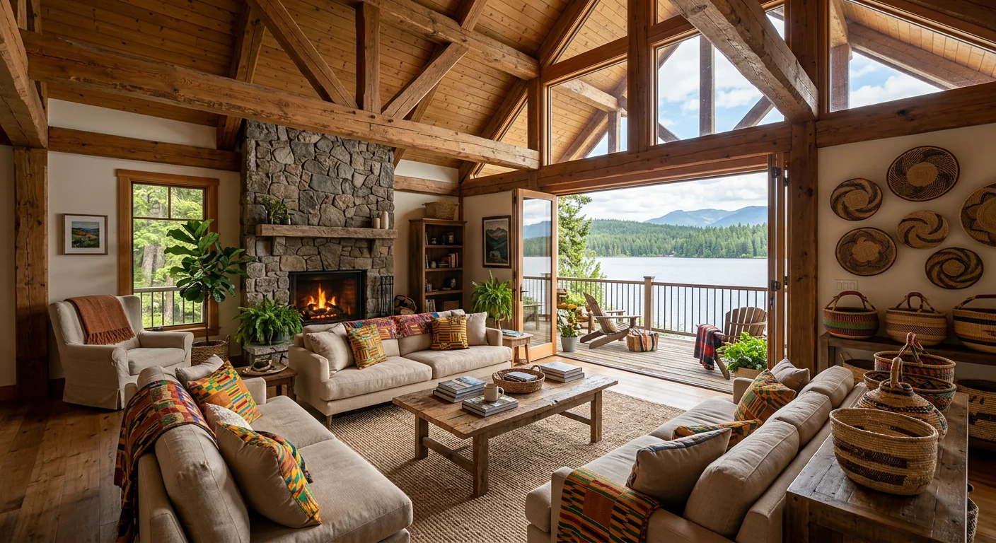 A living room for time together — architectural illustration