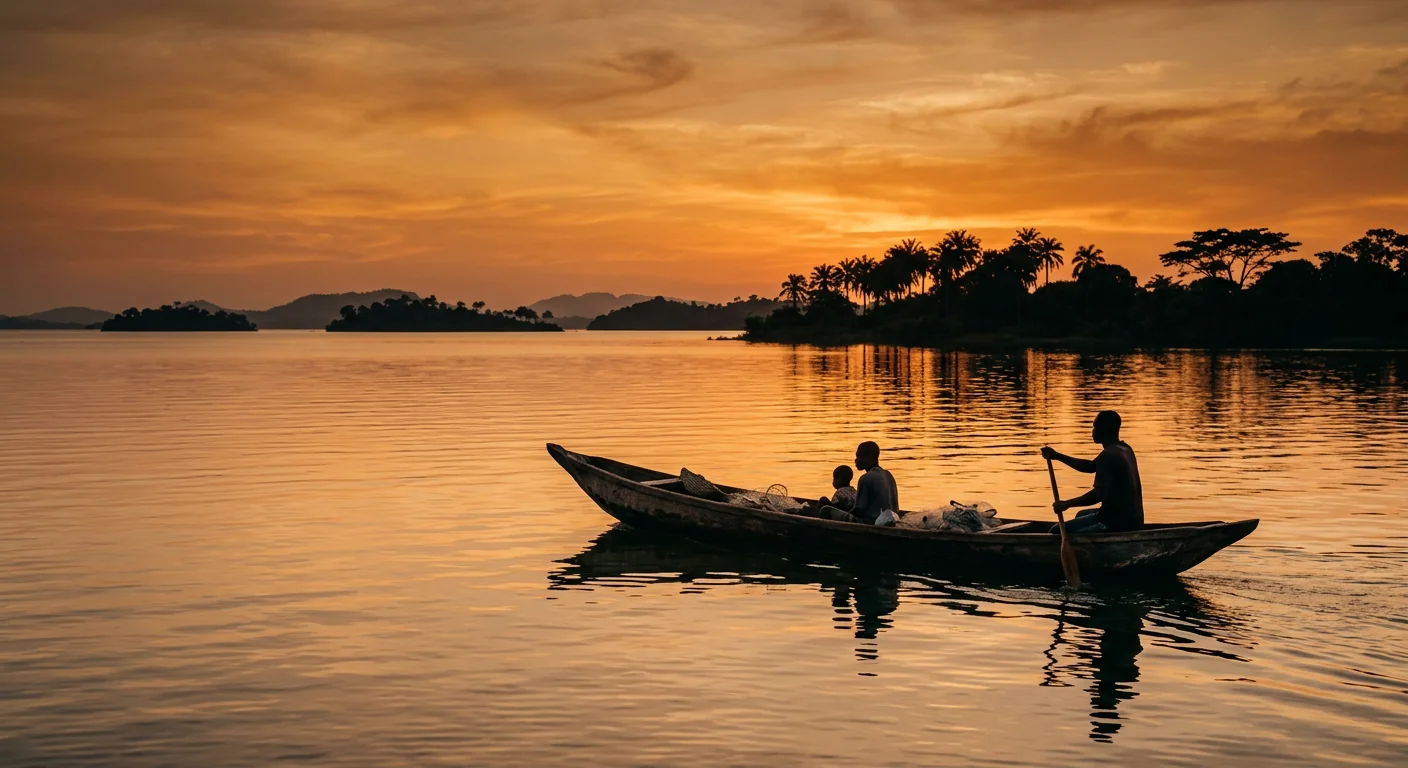 Canoes in the evening light