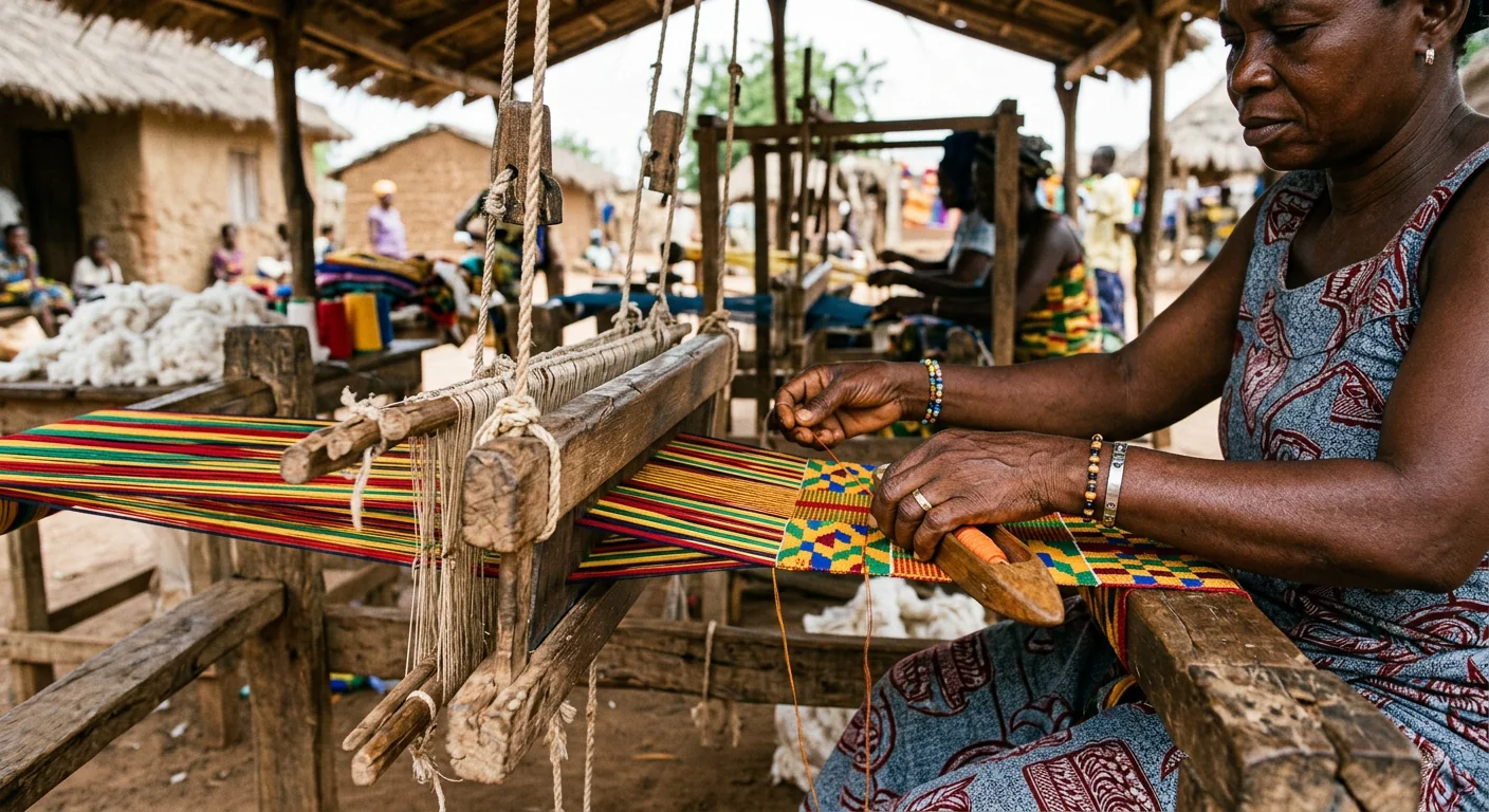The colour and craft of kente weaving
